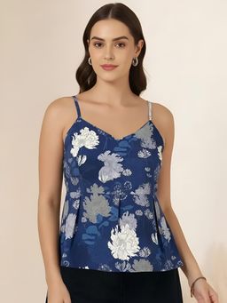 Gahan - Women Stylish Pure Cambric Cotton Printed Tunic - Blue