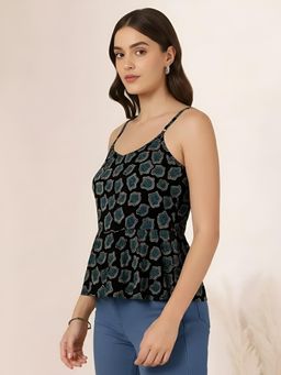 Gahan - Women Stylish Pure Cambric Cotton Printed Tunic - Black