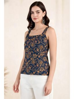 Gahan - Women Stylish Cotton Blend Printed Tunic - Navy Blue