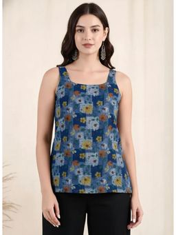 Gahan - Women Stylish Cotton Blend Printed Tunic - Blue