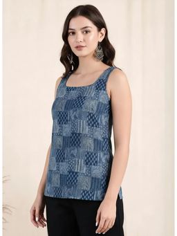 Gahan - Women Stylish Cotton Blend Printed Tunic - Blue