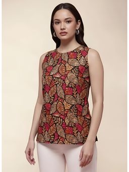 Gahan - Women Stylish Pure Cambric Cotton Printed Sleeveless Tunic - Multi-Color
