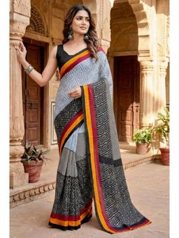 Gahan - Multi-Color Cotton Printed Daily Wear Saree with Unstitched Blouse