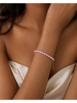 AIRO JEWELRY - Purple Blossom Pearl Bracelet