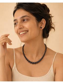 AIRO JEWELRY - Black Pearl Studs Earring
