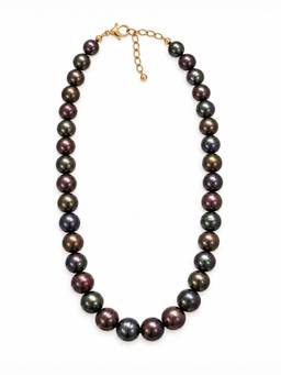 AIRO JEWELRY - Black Midnight Round Pearl Necklace