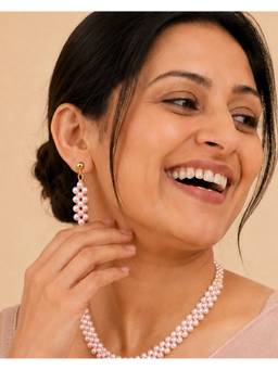 AIRO JEWELRY - Osaka Pink Pearl Earring