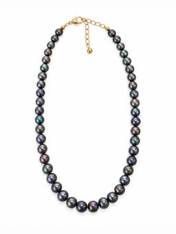AIRO JEWELRY - Black Blue Gradient Pearl Necklace
