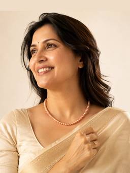 AIRO JEWELRY - Peach Cherry Pearl Necklace