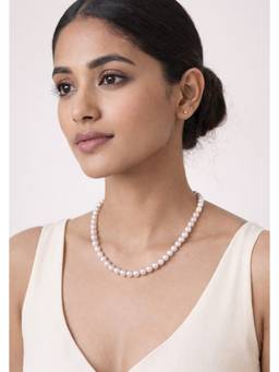AIRO JEWELRY - White Plum Blossom Pearl Necklace