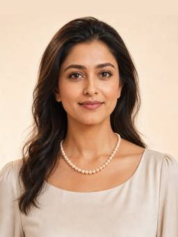 AIRO JEWELRY - Soft Peach Round Pearl Necklace