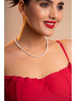 AIRO JEWELRY - White Moonlight Necklace With Earrings