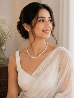 AIRO JEWELRY - Moonlight Classic White Necklace With Bracelet And Earrings