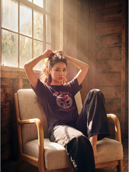 Flying Machine - Oversized Graphic Printed T-Shirt