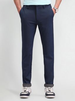 Arrow Sports - Mens Navy Blue Casual Trouser