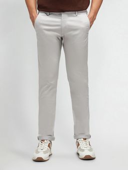 Arrow Sports - Mens Off White Solid Casual Trouser