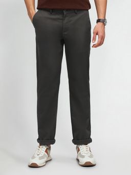 Arrow Sports - Mens Grey Solid Casual Trouser