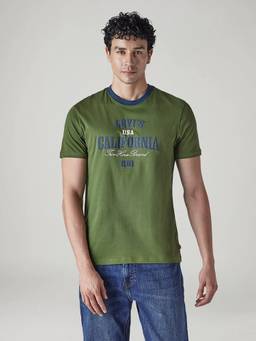 Levi's - Men Olive Typography T-Shirt
