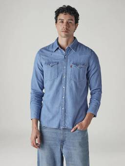 Levi's - Men Blue Solid/Plain Shirt