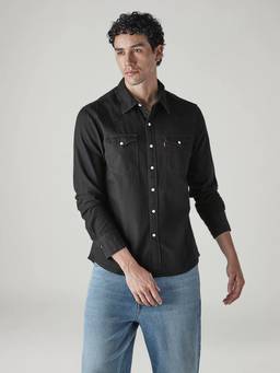 Levi's - Men Black Solid/Plain Shirt