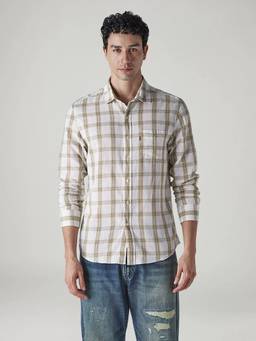 Levi's - Men Off White Checks Shirt
