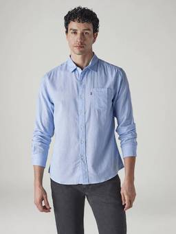 Levi's - Men Blue Solid/Plain Shirt