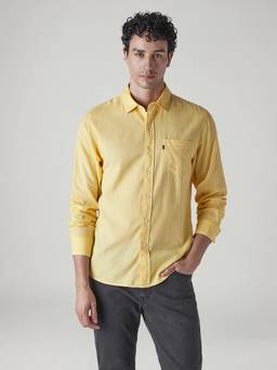 Levi's - Men Yellow Solid/Plain Shirt