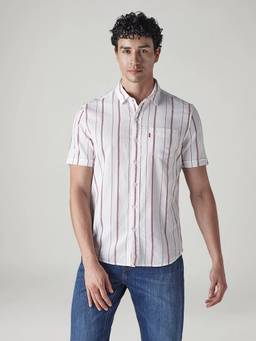Levi's - Men White Stripes Shirt
