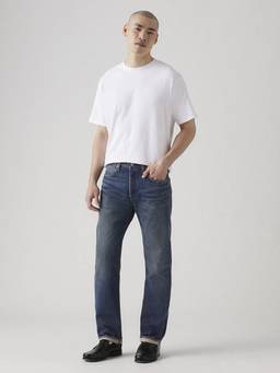 Levi's - Men 501 Navy Blue Original Selvedge Jeans