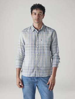 Levi's - Men Multi-Color Checkered Slim Fit Linen Shirt