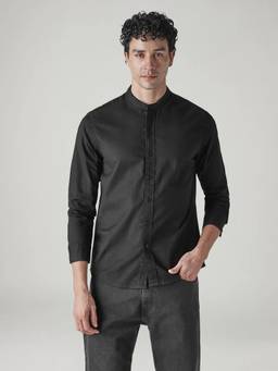 Levi's - Men Black Solid/Plain Shirt