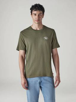 Levi's - Men Olive Regular Fit Overdyed/ Jersey T-Shirt