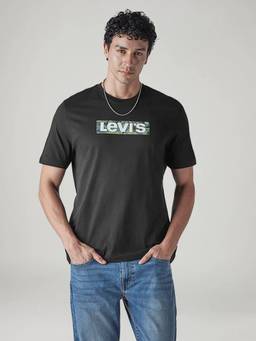 Levi's - Men Charcoal Graphic T-Shirt