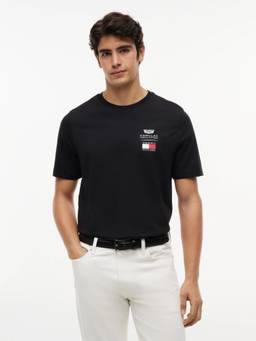 Tommy Hilfiger - Black Solid Regular Fit Cotton T-Shirt