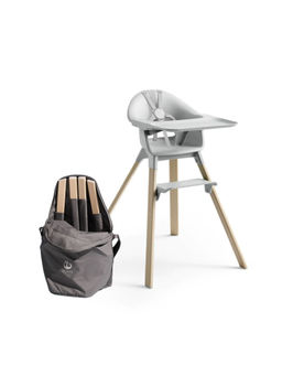 STOKKE - Clikk High Chair Cloud Grey & Travel Bag (Set of 4)(6 Months-3 Years)
