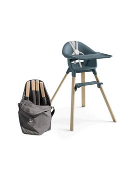 STOKKE - Clikk High Chair Fjord Blue & Travel Bag (Set of 4)(6 Months-3 Years)
