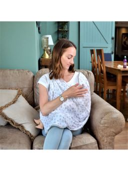 Cheeky Chompers - Silver Stars 6 In 1 Breastfeeding Cover