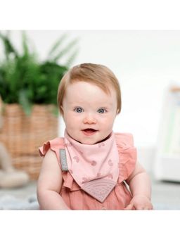 Cheeky Chompers - Rainbow Rose Necker chew Teething Dribble Bib