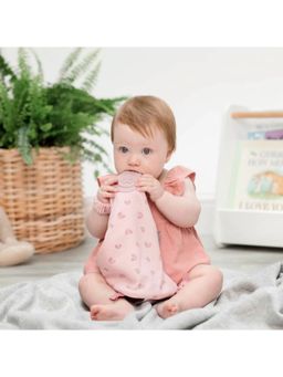 Cheeky Chompers - Rainbow Rose Comfort chew Baby Comforter With Teether