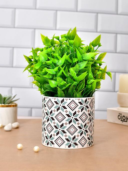 Tayhaa Modern Printed Indoor Ceramic Planter