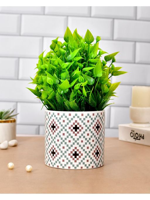 Tayhaa Printed Indoor Ceramic Planter