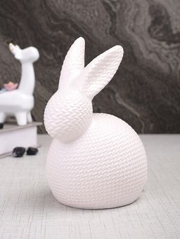 Tayhaa - Handcrafted White Ceramic Bunny Figurine