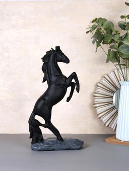 Tayhaa - Bold Black Stallion Figurine
