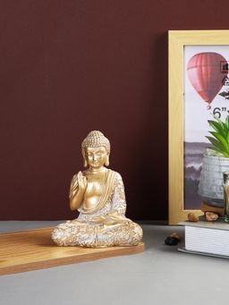 Tayhaa - Golden Buddha Resin Figurine