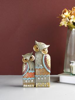 Tayhaa - Mosaic Owl Figurines