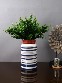 Tayhaa - Blue Switched Cylindrical shaped Ceramic Vase