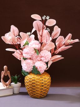 Tayhaa - Yellow Corrugated Pear shaped Ceramic Vase