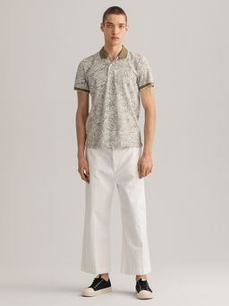 GANT - Men Olive Printed Regular Polo T-shirt