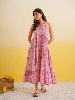 GOODHAND - Cotton Printed Halter Dress
