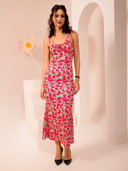 Tandul - Red Women Casual Sleeveless Bodycon Dress